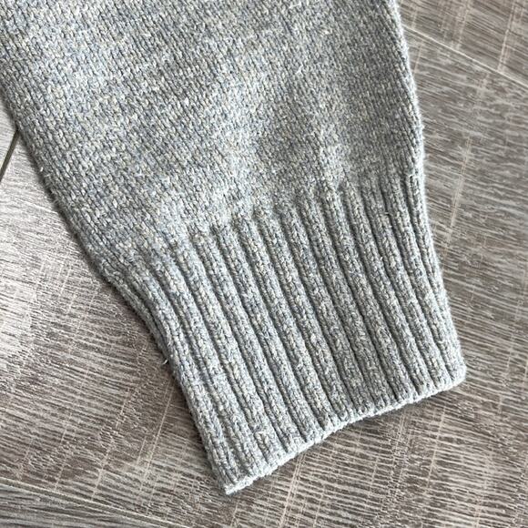 METHOD Gray Cream Colorblock Cableknit 1/4 Zip Sweater Men’s Size Small - Picture 4 of 7